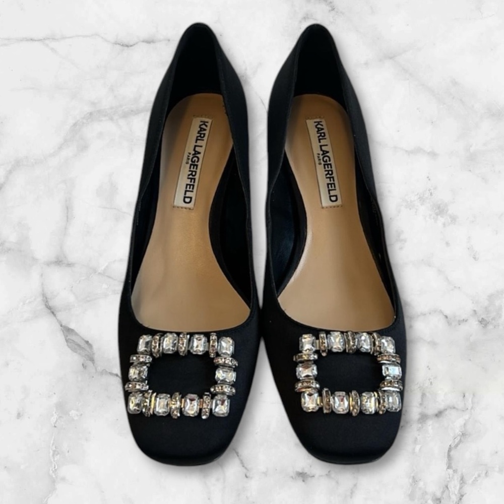 Karl Lagerfeld Jeweled Pumps